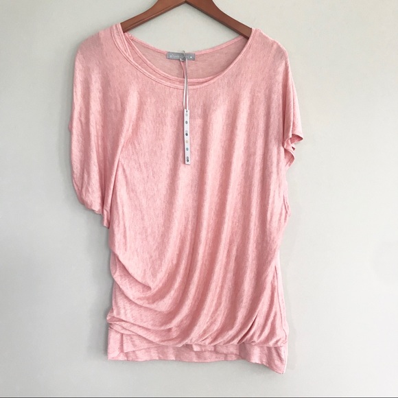 Olivia Moon Tops - NWT Olivia Moon blush pink draped tee